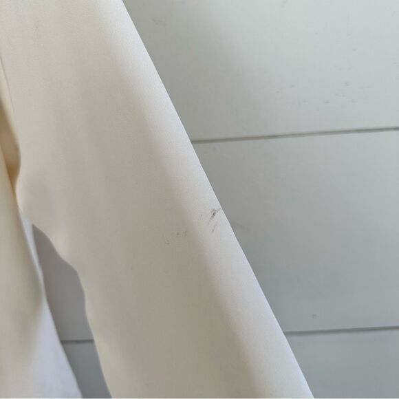 Joseph Women’s Extra Small 100% Silk Zip Up Cream Jacket - Picture 7 of 12